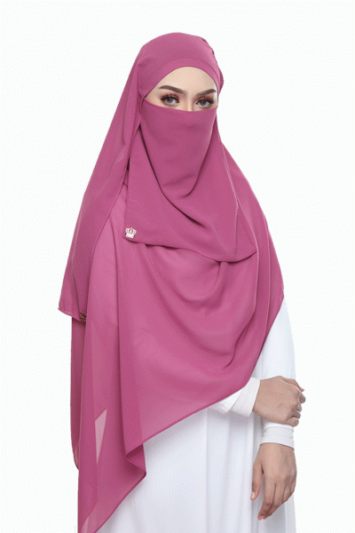 PLAIN CHIFFON SHAWL - MAGENTA